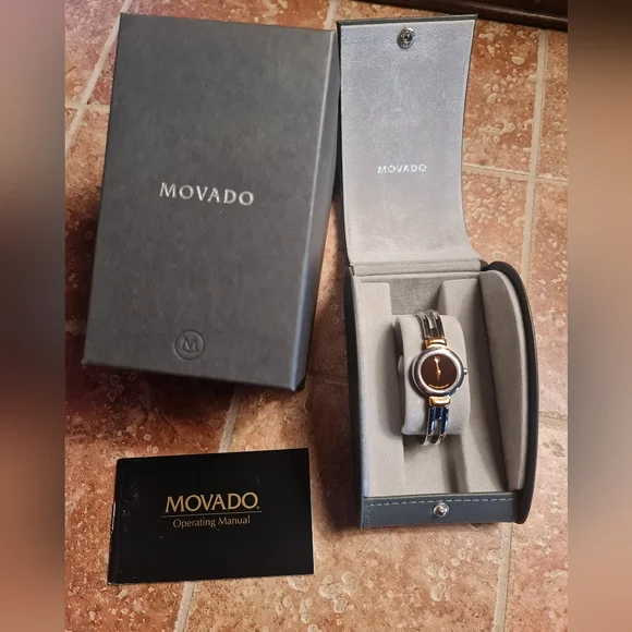 Movado | Accessories | Movado Vintage Two Tone Black Dial  display picture 1